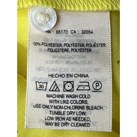 Vanessa Virginia Anthropologie Top Women 2 Fieldbloom Butter Yellow Peasant Boho - Picture 7 of 8